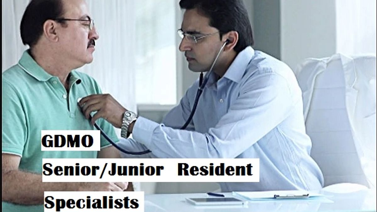 Medical Officer Recruitment for GDMO, SR, Specialists